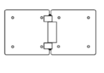 Thomas Silver Hinge Plate - 12"x12"